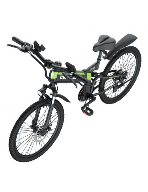 DEEPOWER K26 Bicicletta elettrica pieghevole pneumatici da 26 pollici motore da 48V 500W batteria da 12 8Ah Italia