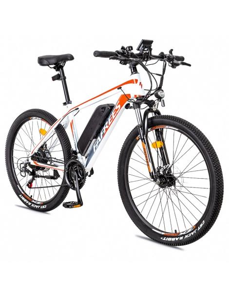 FAFREES Bici elettrica da 26 pollici 250 W con batteria agli ioni di litio da 36 V 10 Ah SHIMANO 21 velocità-Bianco Spedizione Gratuita
