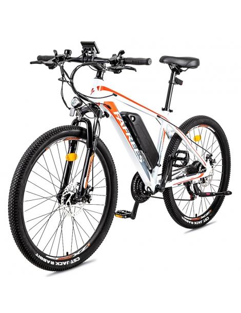 FAFREES Bici elettrica da 26 pollici 250 W con batteria agli ioni di litio da 36 V 10 Ah SHIMANO 21 velocità-Bianco Spedizione Gratuita