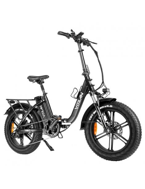Vitilan U7 2.0 Bicicletta elettrica pieghevole ruote grasse da 20*4.0 pollici motore da 750W batteria 48V 20Ah - Nero Sottocosto