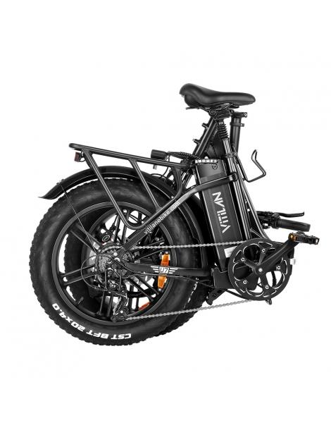 Vitilan U7 2.0 Bicicletta elettrica pieghevole ruote grasse da 20*4.0 pollici motore da 750W batteria 48V 20Ah - Nero Sottocosto