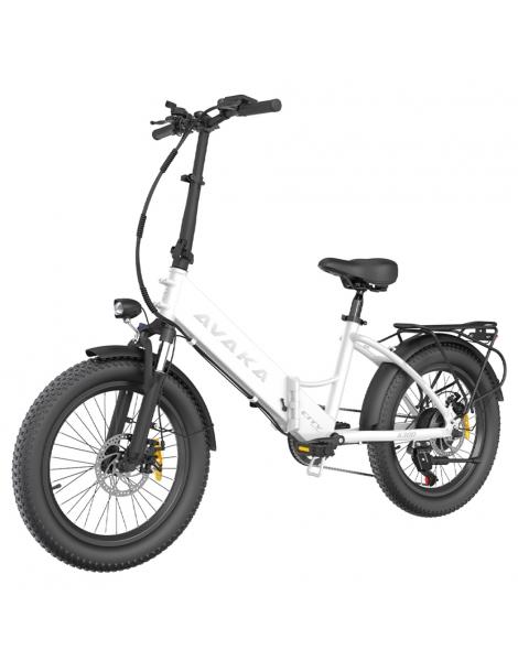 AVAKA K300 Bicicletta elettrica pieghevole motore 350W batteria 36V 16Ah pneumatici 20*3.0 pollici 31km/h 100km - Bianco Hotsell
