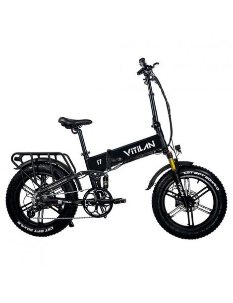Vitilan I7 Pro 3.0 Bicicletta elettrica motore 750W 48V 20Ah pneumatico grasso 20*4.0 pollici 45km/h 80Nm 110km - Nero Vendita Calda