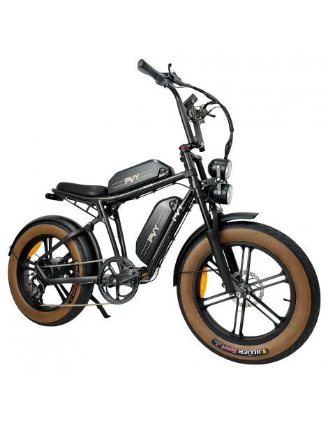 PVY X20 Mountain Electric Bike motore 1000W doppia batteria 48V 30Ah copertone 20*4.0'' 50km/h 200km 100N.M - Nero Vendita Economica