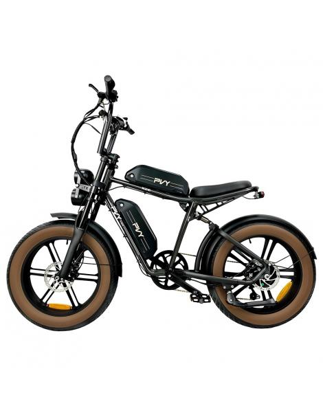 PVY X20 Mountain Electric Bike motore 1000W doppia batteria 48V 30Ah copertone 20*4.0'' 50km/h 200km 100N.M - Nero Vendita Economica