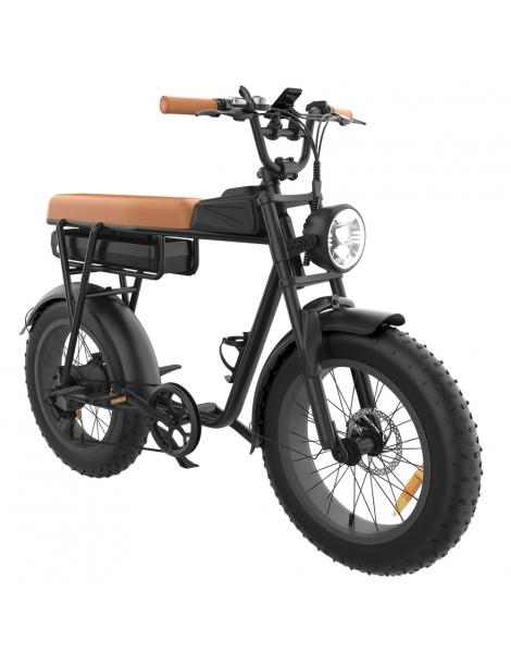 YAMALI FXH-006 Bicicletta elettrica Motore 1000W Batteria 48V 20Ah Pneumatici grassi 20*4'' - Marrone I Più Venduti