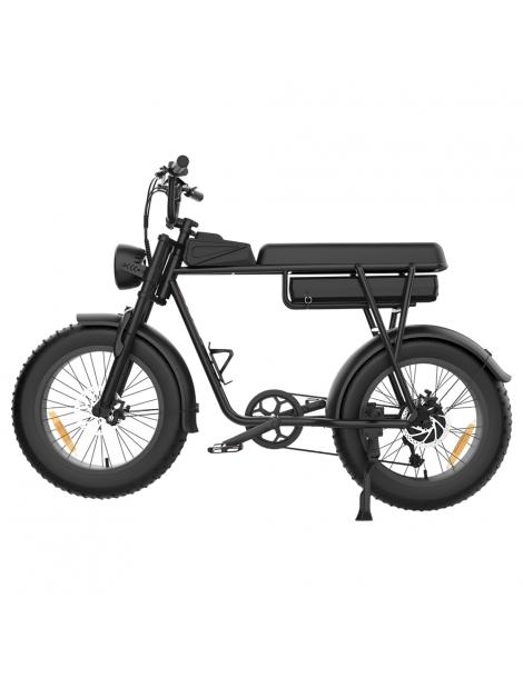 YAMALI FXH-006 Bicicletta elettrica Motore 1000W Batteria 48V 20Ah Pneumatici grassi 20*4'' Velocità massima 50km/h - Nero Vendite Flash