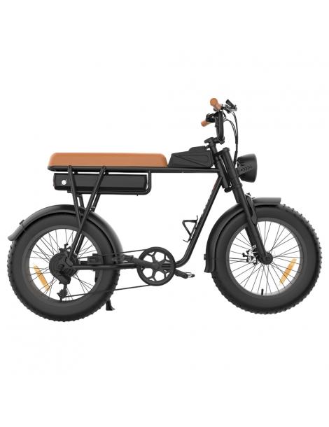 YAMALI FXH-006 Bicicletta elettrica Motore 350W Batteria 48V 18Ah Pneumatici grassi 20*4'' Velocità massima 40km/h - Marrone