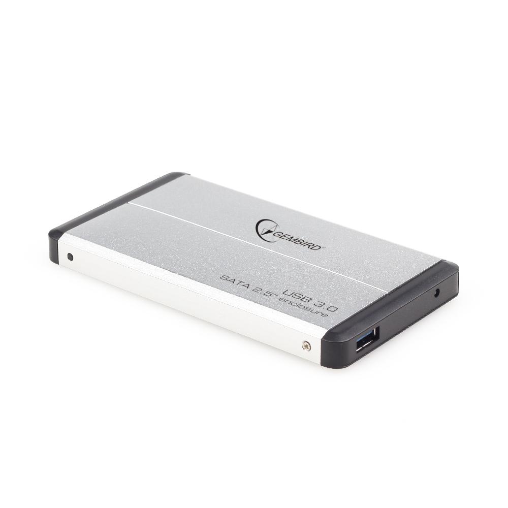 Gembird EE2-U3S-2-S contenitore di unità di archiviazione Custodia per Disco Rigido (HDD) Argento 2.5"