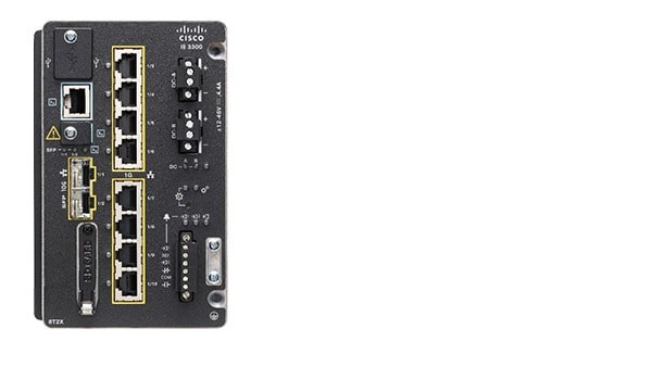 Cisco Catalyst IE-3300-8T2X-E switch di rete Gestito L3 Gigabit Ethernet (10/100/1000) Nero