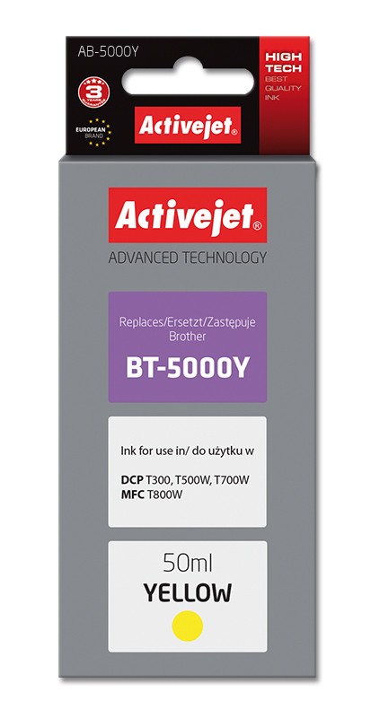 Activejet AB-5000Y cartuccia d'inchiostro 1 pz Compatibile Resa elevata (XL) Giallo