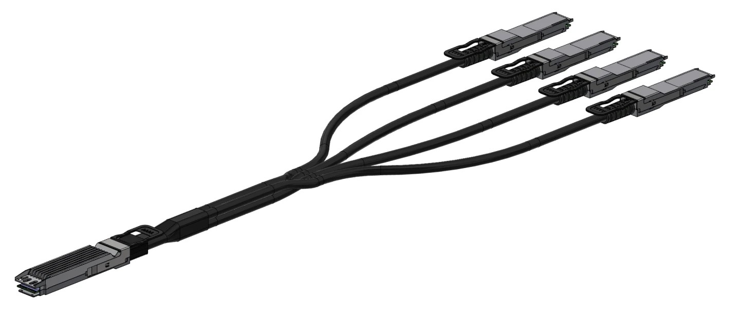 Nvidia MCP7Y40-N003 cavo InfiniBand e in fibra ottica 3 m OSFP 4xQSFP112 Nero