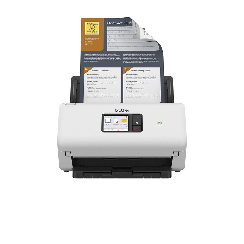 Brother ADS-4500W scanner Scanner ADF 600 x 600 DPI A4 Nero Bianco