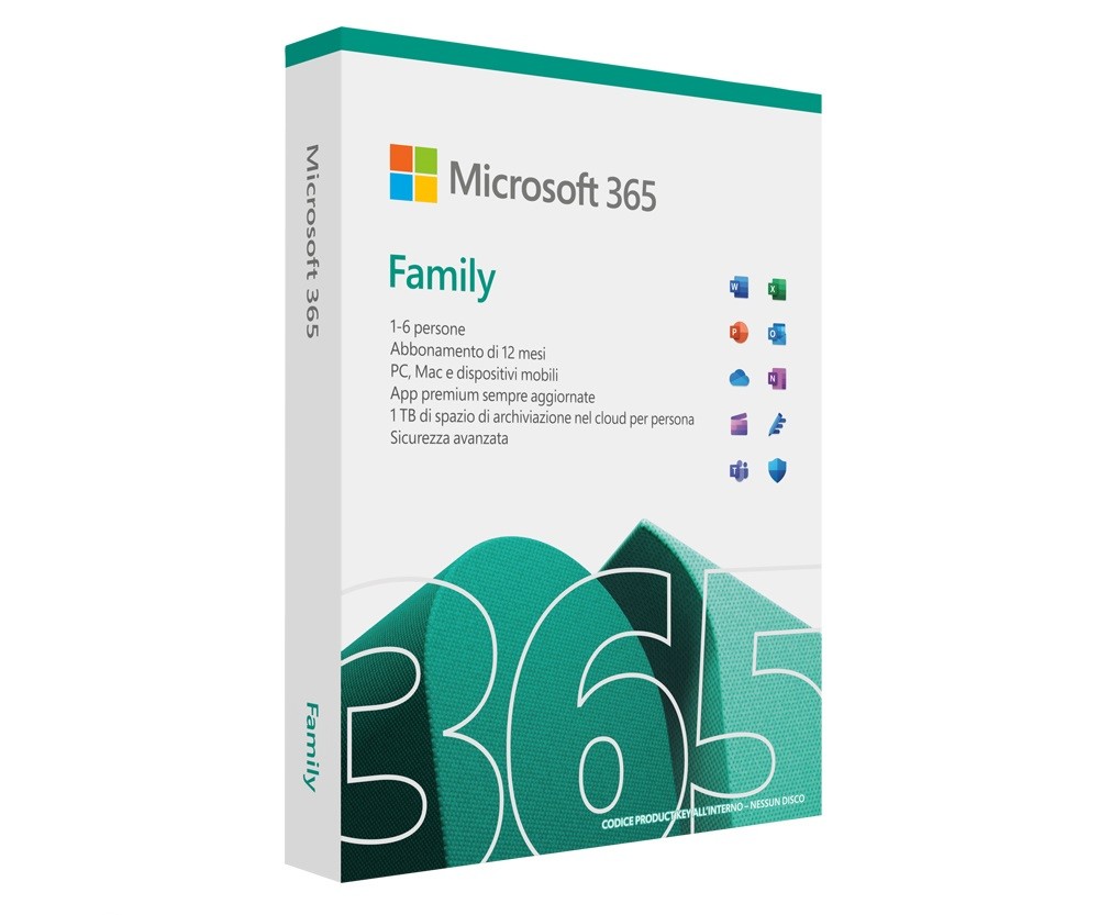 Microsoft 365 Family 1 licenza/e Abbonamento ITA 1 anno/i Offerta Pasqua
