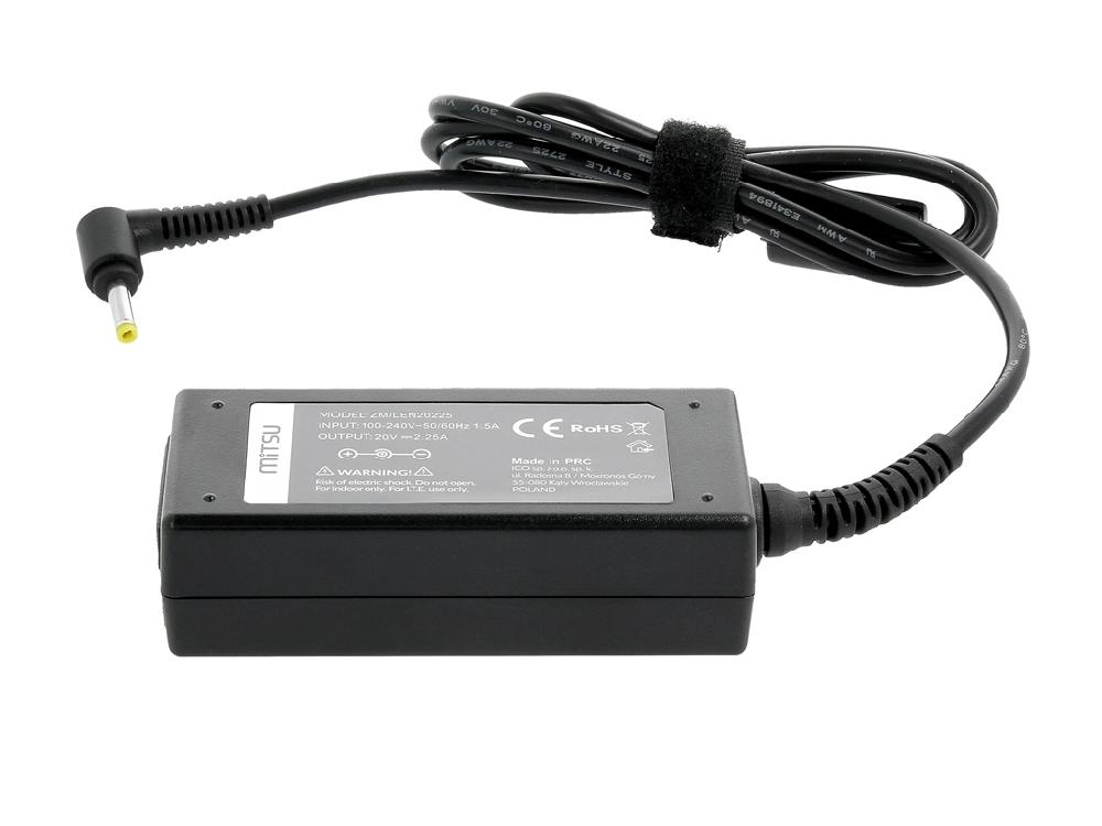 notebook charger mitsu 20V 2.25A (4.0X1.7) LENOVO 45W