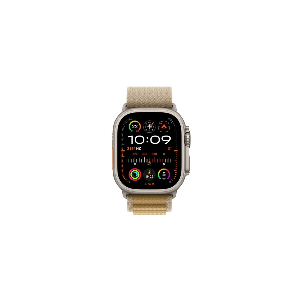 APPLE Apple Watch Ultra 2 GPS + Cellular 49mm Natural Titanium Case with Tan Alpine Loop - Medium Fino al 55% di sconto