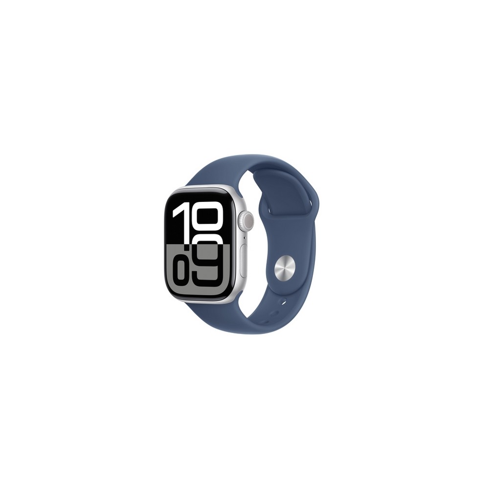 APPLE Apple Watch Series 10 GPS 42mm Silver Aluminium Case with Denim Sport Band - M/L