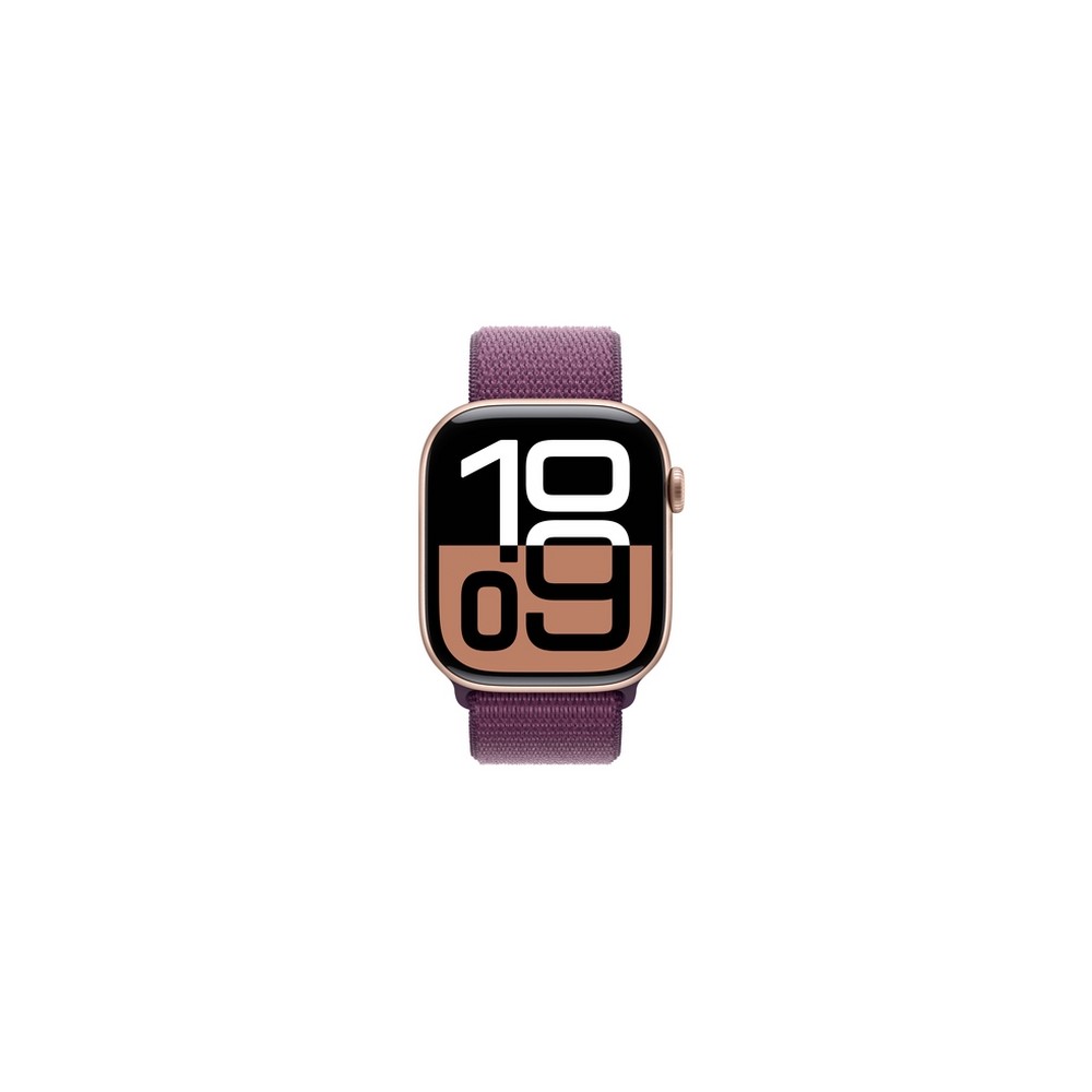 APPLE Apple Watch Series 10 GPS 46mm Rose Gold Aluminium Case with Plum Sport Loop Convenienza