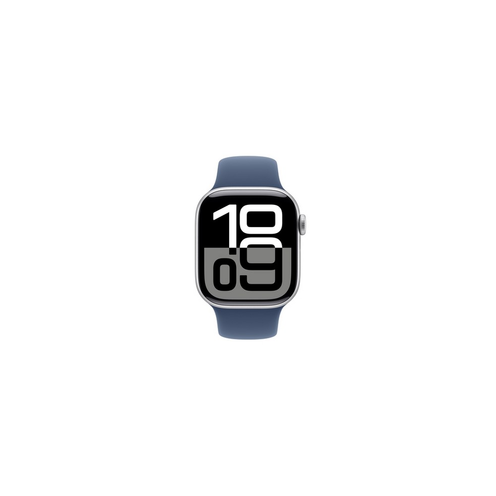 APPLE Apple Watch Series 10 GPS + Cellular 42mm Silver Aluminium Case with Denim Sport Band - S/M Novità
