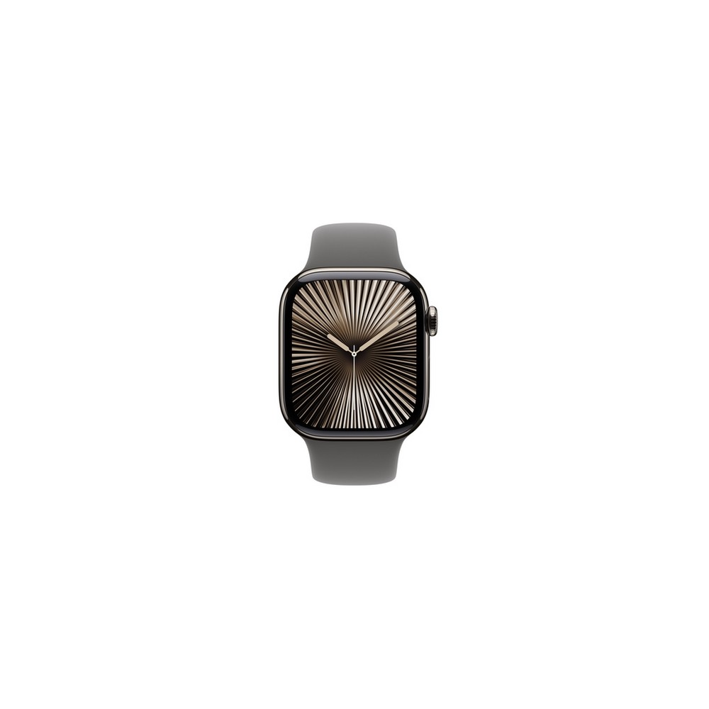 APPLE Apple Watch Series 10 GPS + Cellular 42mm Natural Titanium Case with Stone Grey Sport Band - S/M Offerte