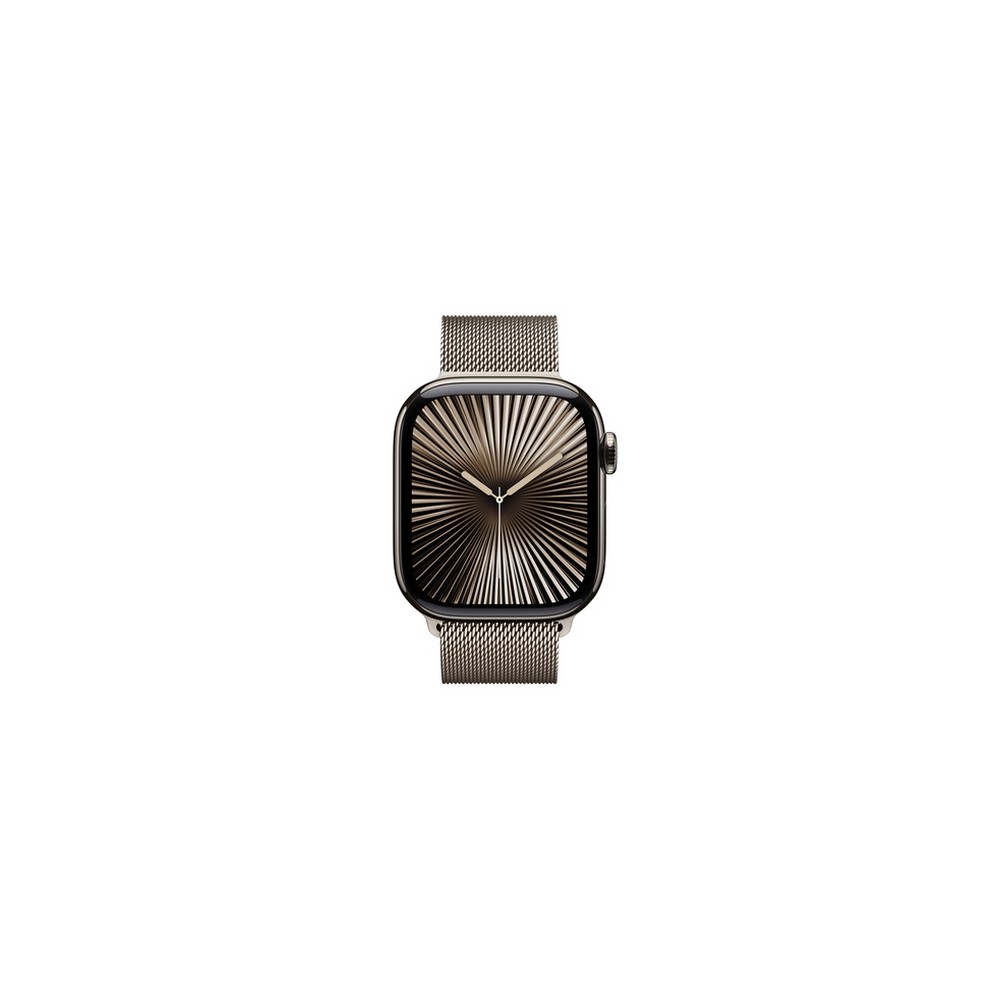 APPLE Apple Watch Series 10 GPS + Cellular 42mm Natural Titanium Case with Natural Milanese Loop Vendita Calda