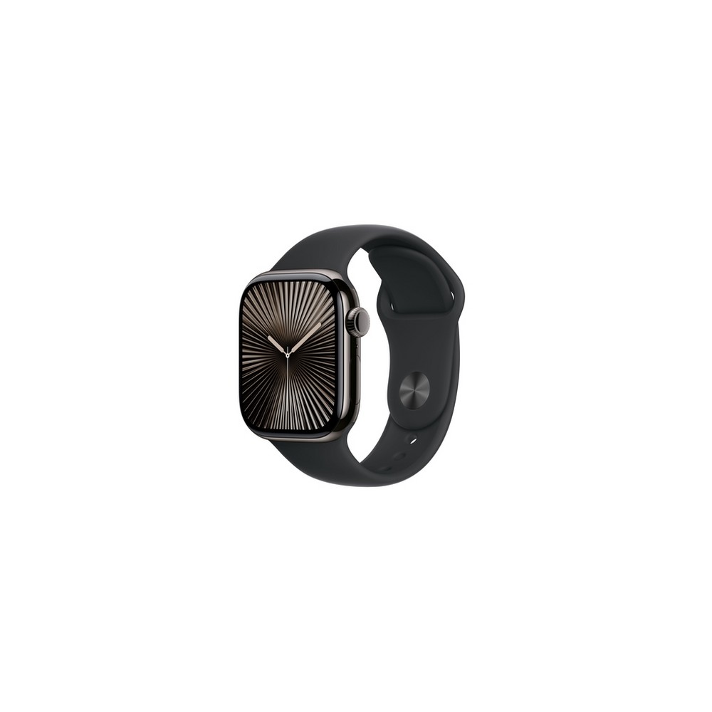 APPLE Apple Watch Series 10 GPS + Cellular 42mm Slate Titanium Case with Black Sport Band - S/M Vendita Economica