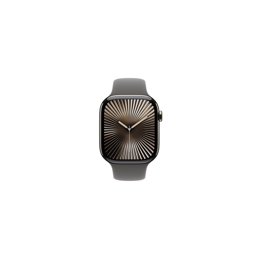 APPLE Apple Watch Series 10 GPS + Cellular 46mm Natural Titanium Case with Stone Grey Sport Band - S/M Prezzo di fabbrica