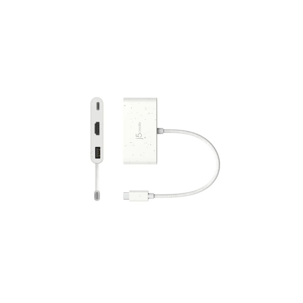 j5create Eco-Friendly USB-C to HDMI & USB Type-A with Power Delivery In vendita