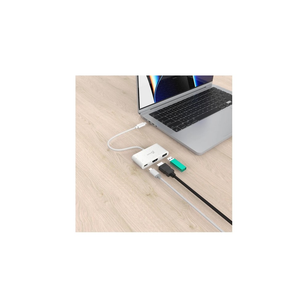 j5create Eco-Friendly USB-C to HDMI & USB Type-A with Power Delivery In vendita