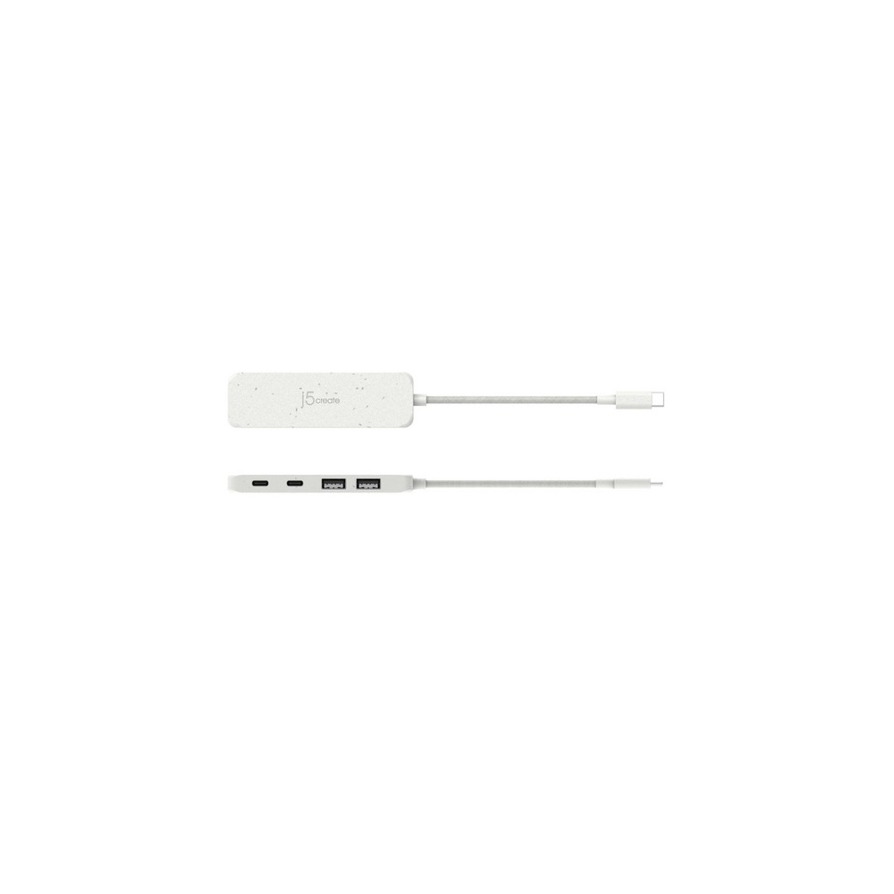 j5create Eco-Friendly USB-C to 4-Port Type-C & Type-A Gen 2 Hub In Linea