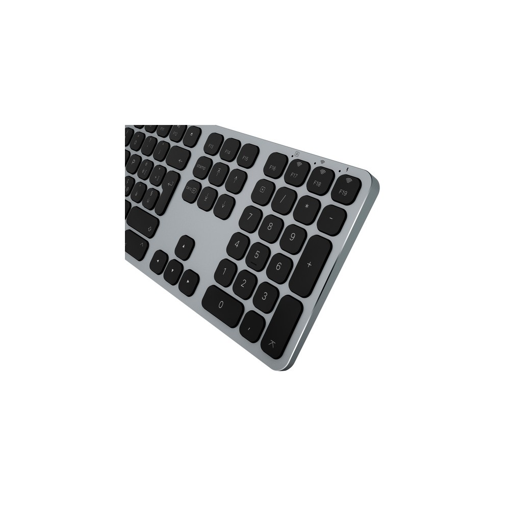 TUNIT Tastiera wireless in alluminio con tastierino numerico - Grigio Siderale ITA Spedizione Gratuita