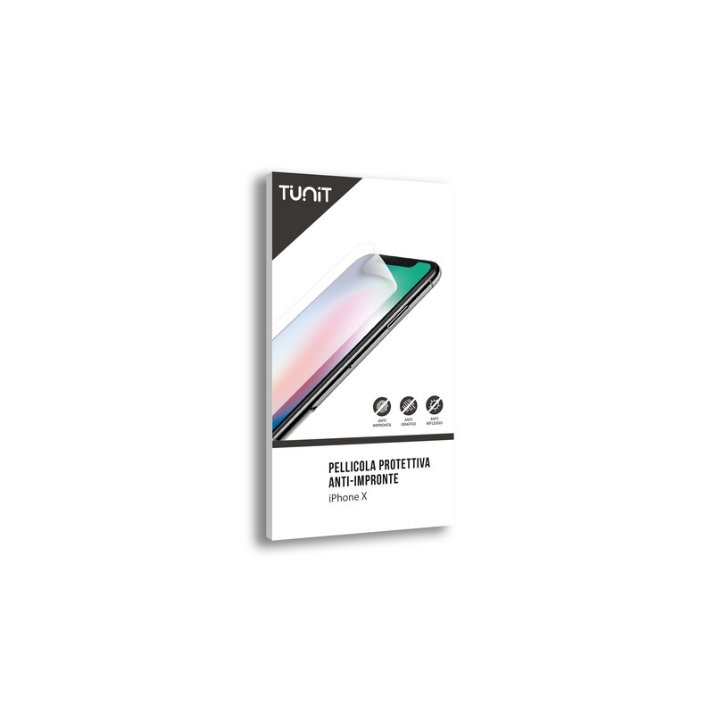 TUNIT Pellicola protettiva anti-impronta e antiriflesso per iPhone X