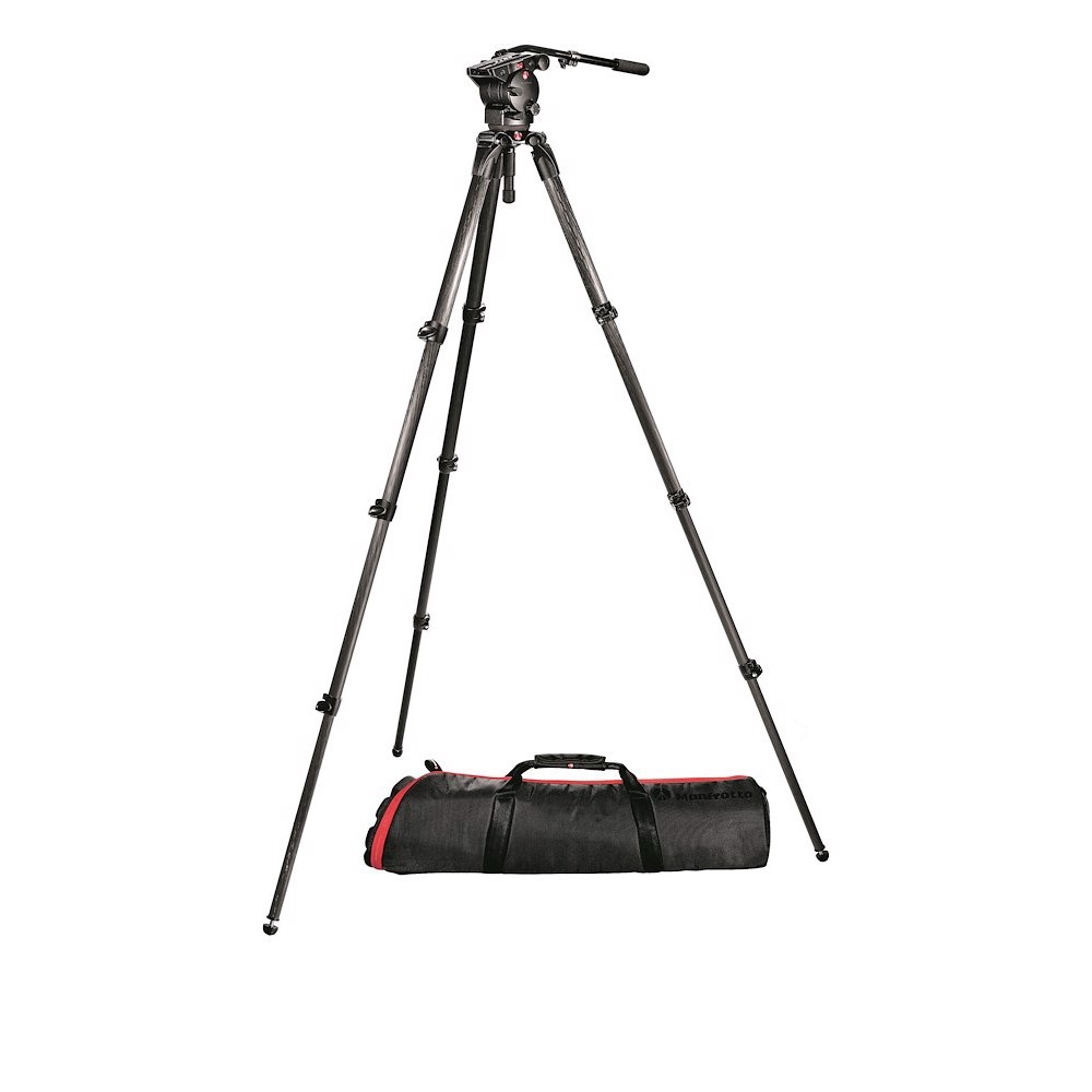 Manfrotto Testa video 526 con treppiede in fibra di carbonio 536
