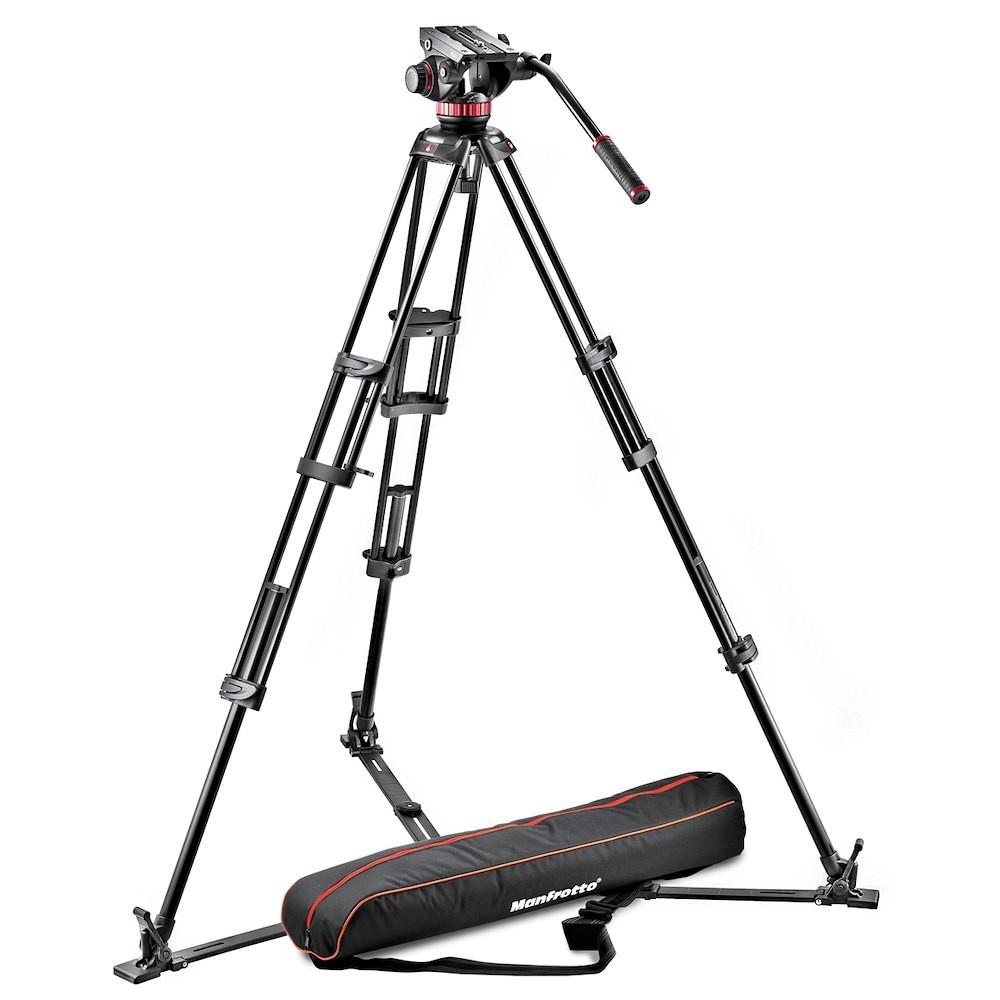 Manfrotto Kit 502 treppiede 546BK ground spreader sacca Nuovo